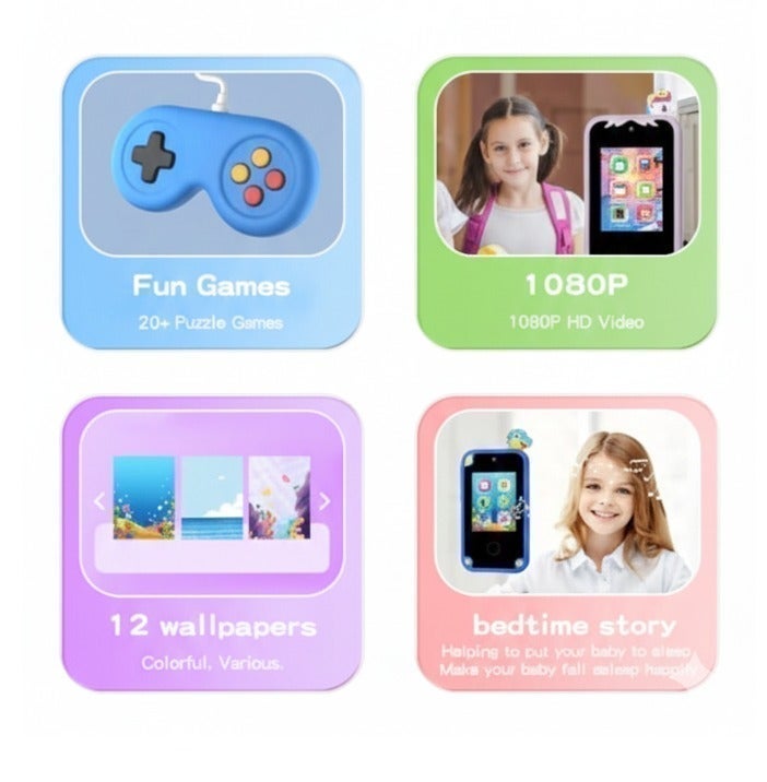 Gereric Kids Smart Phone Magical Learning Adventures Await! The Green Dinosaur Smartphone - Dual Cameras, Games, Music & Fun! Perfect Gift for Kids - Image 5